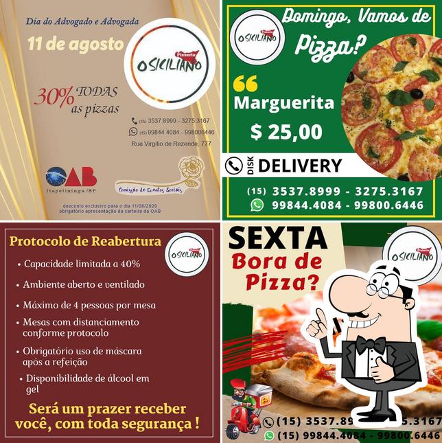 O Siciliano Pizzaria, Itapetininga, R. Dr. Virgílio de Rezende - Menu do  restaurante e avaliações